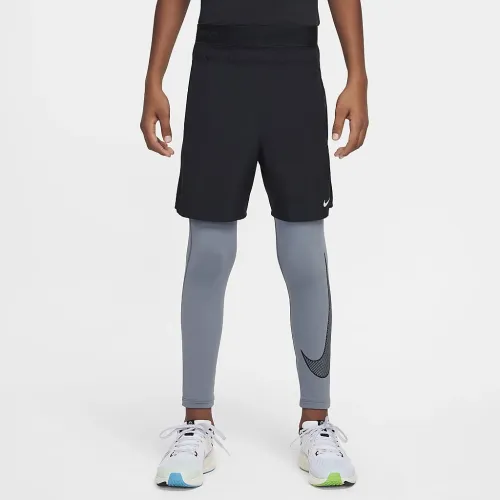 Nike Pro Warm Big дитячі (для хлопчиків) Dri-FIT тренувальні Tights колір сірий
