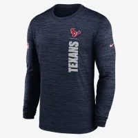 Houston Texans Sideline Velocity чоловічі Nike Dri-FIT NFL Long-Sleeve футболка блакитний