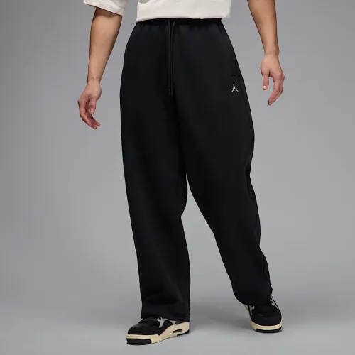 Nike Jordan Brooklyn Fleece мужские оверсайз Open-Hem Pants цвет черный