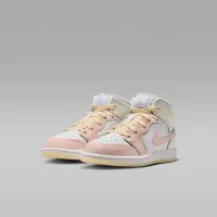 Nike Jordan 1 Mid SE Little детские Кроссовки цвет белый