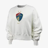 North Carolina Courage Phoenix Fleece жіноча Nike NWSL Crew-Neck світшот колір білий