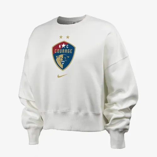 North Carolina Courage Phoenix Fleece жіноча Nike NWSL Crew-Neck світшот колір білий