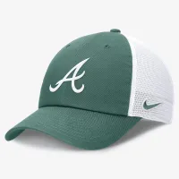 Atlanta Braves Bicoastal Club мужские Nike MLB Trucker Adjustable Hat цвет зеленый