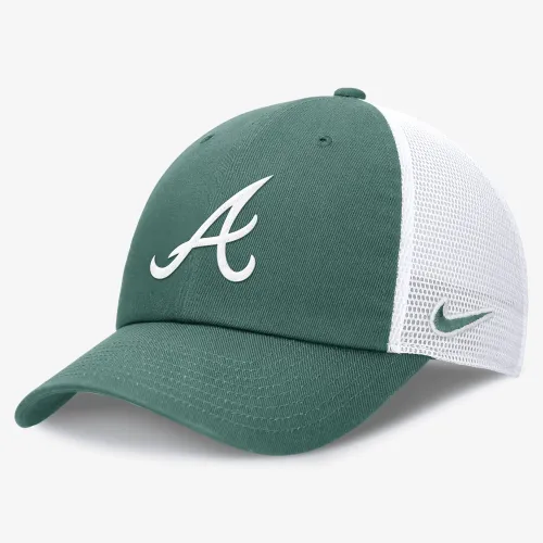 Atlanta Braves Bicoastal Club чоловічі Nike MLB Trucker Adjustable Hat колір зелений