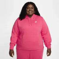 Nike Sportswear Club Fleece женская Pullover Толстовка с капюшоном (большие размеры) Pink
