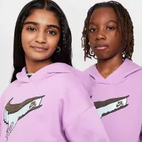 Nike SB EasyOn Big дитячі оверсайз Pullover Skate Толстовка з капюшоном колір фіолетовий