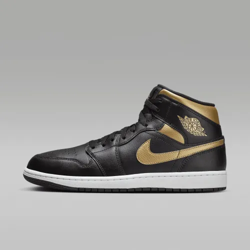 Nike Air Jordan 1 Mid чоловічі Кросівки колір чорний