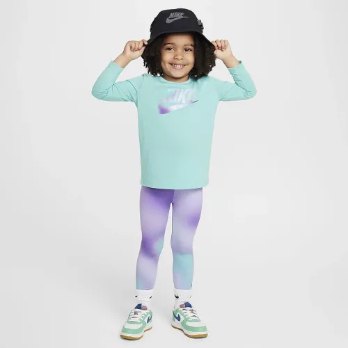 Nike Dri-FIT Toddler Long Sleeve футболка and лосины набор цвет фиолетовый