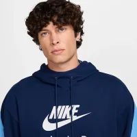 Nike Air мужские Fleece Pullover Толстовка с капюшоном синий