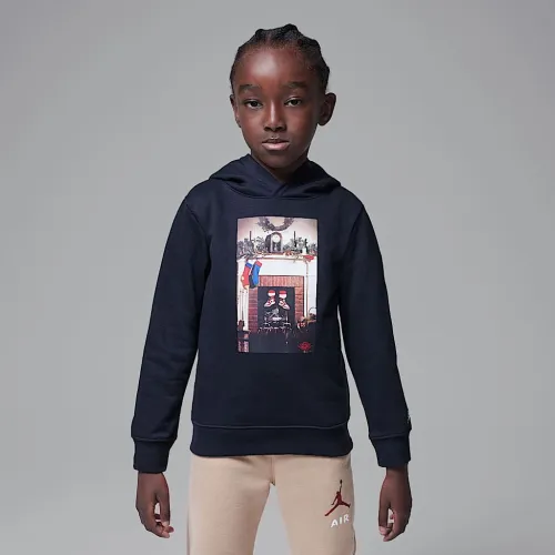 Nike Air Jordan 1 Little детские Christmas Толстовка с капюшоном цвет черный