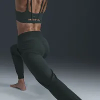 Nike Zenvy женская Dri-FIT С высокой Талией Joggers цвет зеленый