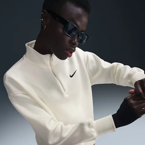 Nike Sportswear Phoenix Fleece жіноча оверсайз 1/4-Zip Long світшот колір білий