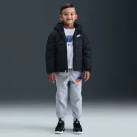 Nike Little дитячі Swoosh Quilted Puffer Куртка колір чорний