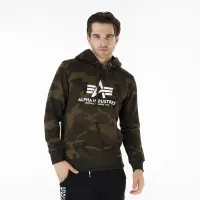 Кофта/футболка Alpha Industries Basic Hoody Camo 178312C239 - разноцветная