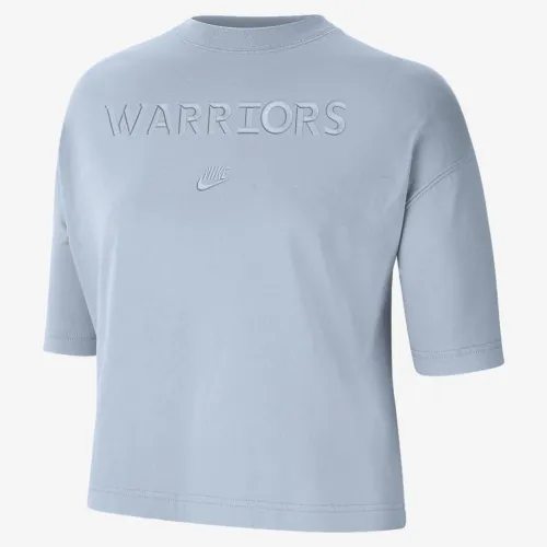 Golden State Warriors Courtside Essential женская Nike NBA Boxy футболка синий