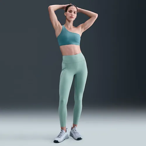 Nike Universa женская Medium-Support С высокой Талией 7/8 лосины с карманамицвет зеленый