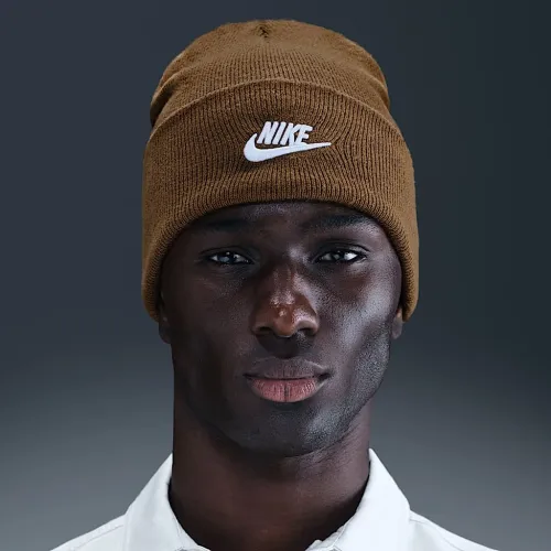 Nike Peak Futura Beanie колір коричневий
