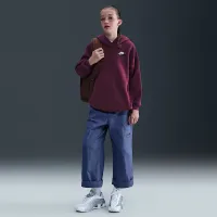 Nike Sportswear Club Fleece Big дитячі оверсайз Pullover Толстовка з капюшоном колір червоний