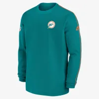 Miami Dolphins Logo Coach Men’s Nike NFL Long-Sleeve Top блакитний