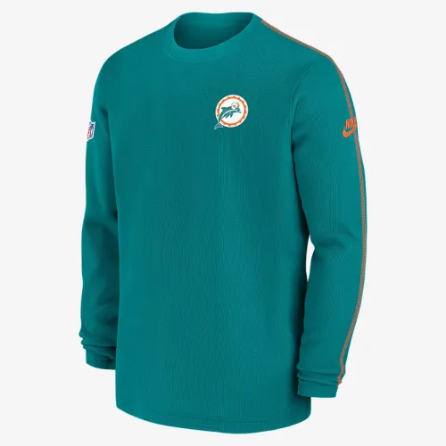 Miami Dolphins Logo Coach Men’s Nike NFL Long-Sleeve Top блакитний