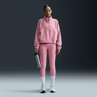 Nike One женская Therma-FIT оверсайз 1/2-Zip Fleece Top Pink