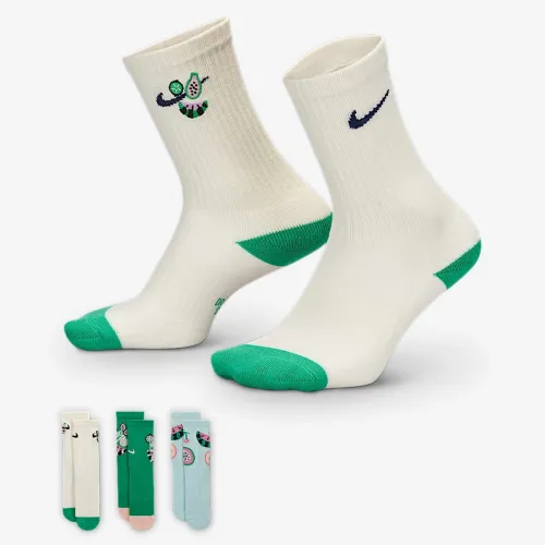 Nike Everyday Plus Big детские Cushioned Crew Sock (3 Pair) многоцветный