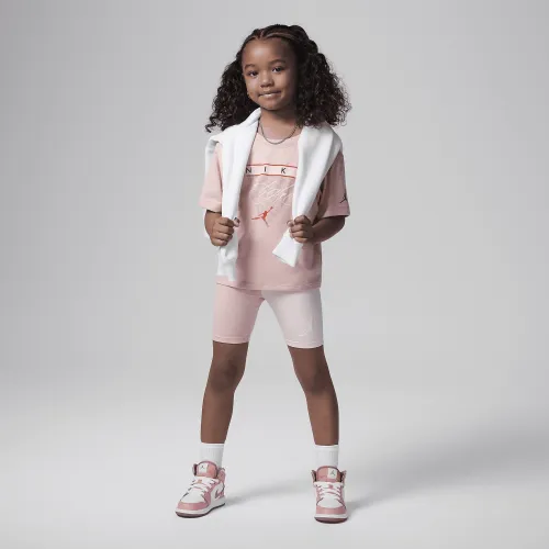 Nike Jordan Mini Me Little детские Bike шорты набор Pink