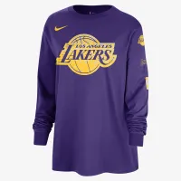 Los Angeles Lakers Essential женская Nike NBA Long-Sleeve футболка цвет фиолетовый