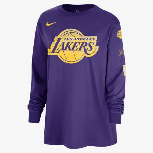 Los Angeles Lakers Essential женская Nike NBA Long-Sleeve футболка цвет фиолетовый