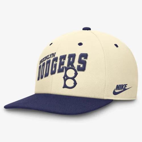 Brooklyn Dodgers Rewind Cooperstown Pro мужские Nike Dri-FIT MLB Adjustable Hat цвет коричневый