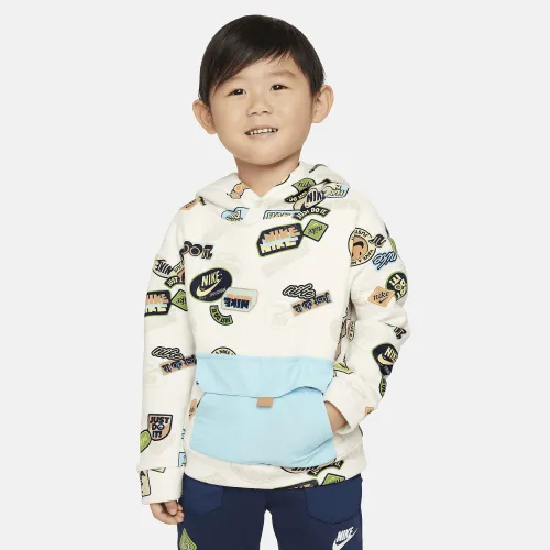 Nike Sportswear Toddler Printed Толстовка с капюшоном цвет белый