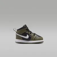 Nike Jordan 1 Mid Baby/Toddler Кросівки колір чорний