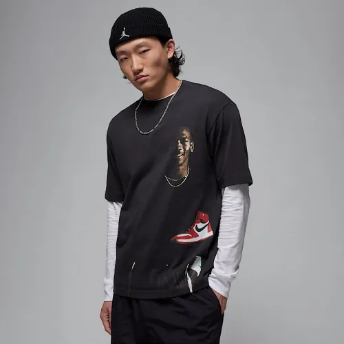 Nike Jordan чоловічі Crew-Neck футболка колір чорний