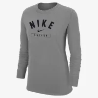 Nike Swoosh женская Soccer Long-Sleeve футболка цвет серый