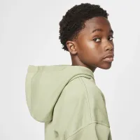 Nike Sportswear Club Fleece Big детские оверсайз Pullover Толстовка с капюшоном цвет зеленый
