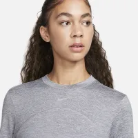 Nike Dri-FIT Swift Element UV женская Crew-Neck Running Top цвет серый