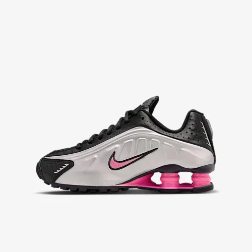 Nike Shox R4 Big детские Кроссовки цвет черный