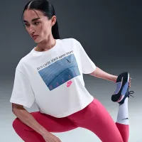 Nike Sportswear Club жіноча Cropped футболка колір білий