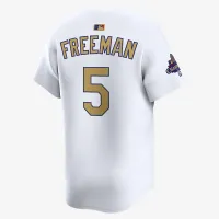 Fколір червонийdie Freeman Los Angeles Dodgers 2024 World Series Champions Gold чоловічі Nike Dri-FIT ADV MLB Limited Jersey колір білий