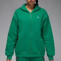 Nike Jordan Brooklyn Fleece жіноча Full-Zip Толстовка з капюшоном колір зелений