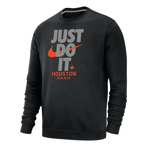 Houston Dash Club Fleece Men's Nike Soccer Crew-Neck Sweatshirt