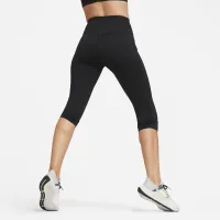 Nike Go женская Firm-Support С высокой Талией Capri лосины с карманамицвет черный