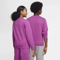 Nike Sportswear Club Fleece Big детские свитшот цвет фиолетовый