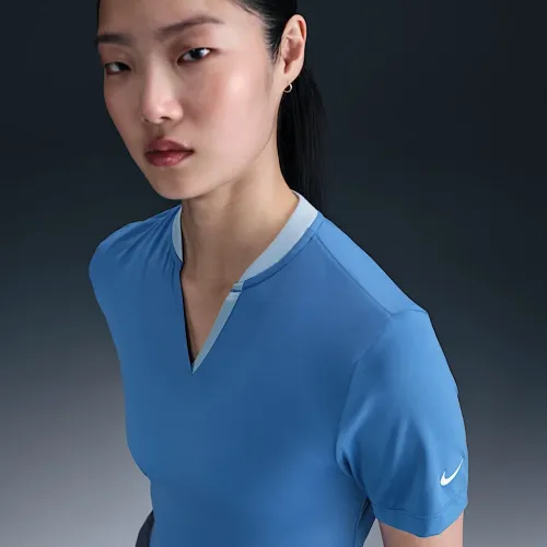 Nike Tour женская Dri-FIT Short-Sleeve Blade для гольфа Polo синий