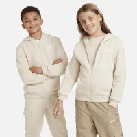 Nike Sportswear Club Fleece Big детские Full-Zip Толстовка с капюшоном цвет коричневый
