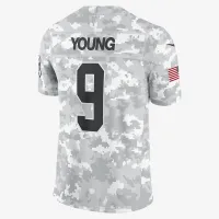 Bryce Young Carolina Panthers Salute to Service мужские Nike Dri-FIT NFL Limited Jersey цвет белый