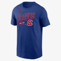 Atlanta Braves Cooperstown Retro мужские Nike MLB футболка синий