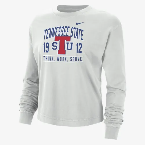 Tennessee State женская Nike College Boxy Long-Sleeve футболка цвет серый