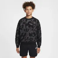 Nike Sportswear Big дитячі оверсайз Fleece Crew-Neck світшот колір чорний