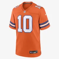 Bo Nix Denver Broncos мужские Nike NFL Game Jersey Orange